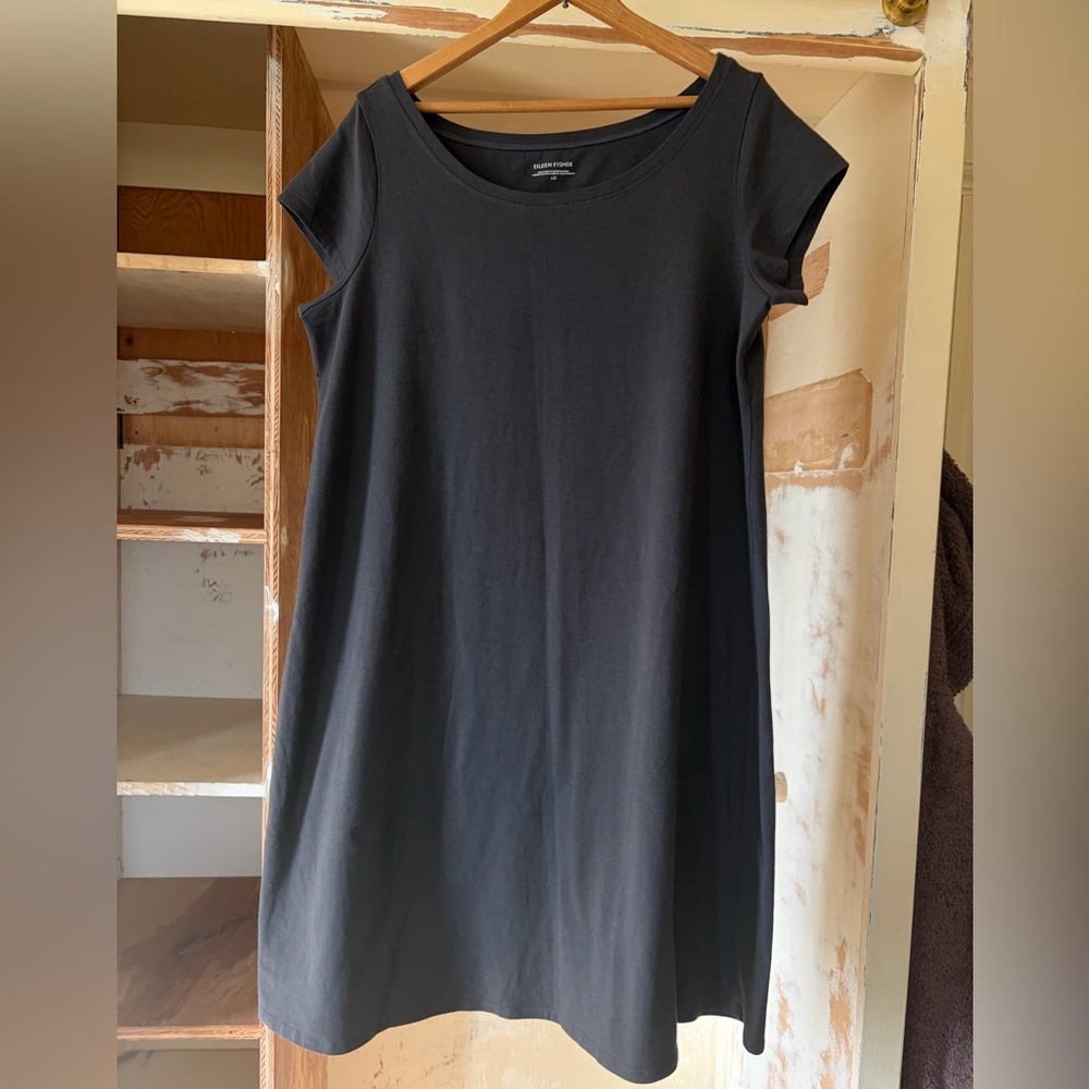 Casual Eileen Fisher A-Line Dress in Charcoal